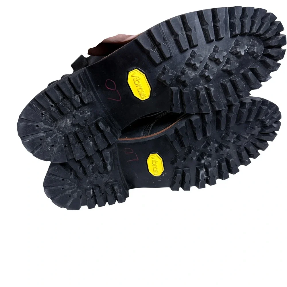 Levi's Moc Toe Boots Mens 11 Black Leather Handcrafted USA Vibram Lug 515063-62Q